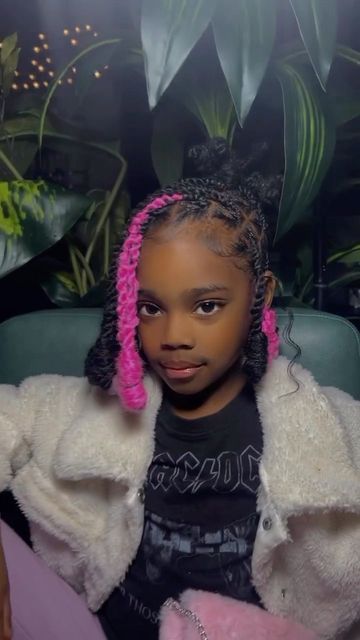 Invisible Locs Barbie Ponytail, Kids Invisible Locs, Loc Styles For Girls Kids, Invisible Locs Color, Kids Butterfly Locs, Kids Faux Locs, Locs Hairstyles For Kids, Loc Hairstyles For Kids, Kids Locs Styles Daughters