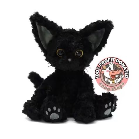 SnugStepsCo - Etsy Curly Cat, Black Cat Plush, Devon Rex Cats, Rex Cat, Cute Black Cat, Cat Plush Toy, Cute Black Cats, Cat Doll, Cat Plush