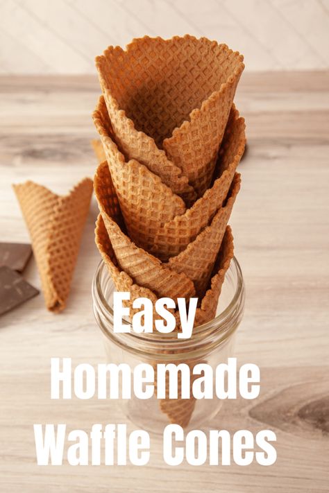 Diy Waffle Cones Without Maker, Waffle Cone Recipe Easy, Best Waffle Cone Recipe, Waffle Cone Mix Recipe, Ice Cream Waffle Cone Recipe, How To Make Waffle Cones At Home, Waffle Cone Chips Recipe, Waffle Cone Batter Recipe, How To Make Waffle Cones