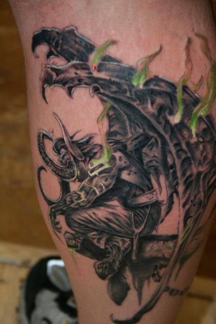 Warcraft Tattoo, Cthulhu Tattoo, Video Game Tattoos, Warcraft Iii, For The Horde, Gaming Tattoo, Awesome Tattoos, Memorial Tattoos, Nerd Geek