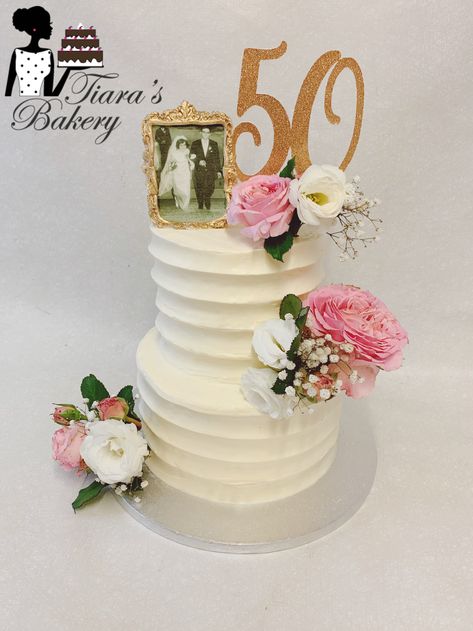 Golden Wedding Cake, Golden Wedding, 50th anniversary, 50th anniversary cake, wedding cake, simple wedding cake, buttercream cake, vintage wedding cake, by Tiara’s Bakery in Switzerland 50th Anniversary Cake Ideas, Anniversary Wedding Cake, Anniversary Cake Ideas, Wedding Cake Buttercream, Wedding Cake Simple, Golden Wedding Cake, Golden Wedding Anniversary Cake, Anniversary 50th, 50th Wedding Anniversary Cakes