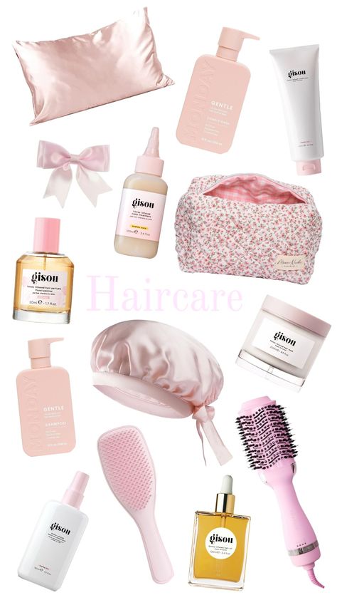 haircare #hair #haircare #pink Haircare Routine Aesthetic, Pink Hair Products, Haircare Products Aesthetic, Pink Hair Care, Hair Products Aesthetic, Haircare Aesthetic, Aura Pink, Healthy Hair Routine, Vision 2025