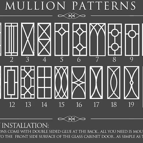 Mullions for Windows - Etsy Cabinet Overlays, Updating Cabinet Doors, Upgrade Builder Grade, End Of Hallway Decor, Window Mullions, Kitchen Glass Doors, Bookshelf Doors, Kitchen Glass Door, Cabinet Glass Door