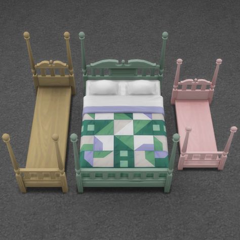 Mods For Sims 4, Sims 4 Cc Objects, Beds Double, Sims 4 Beds, Space Saving Beds, Custom Recipe, Toddler Mattress, Sims 4 Toddler, Single Mattress