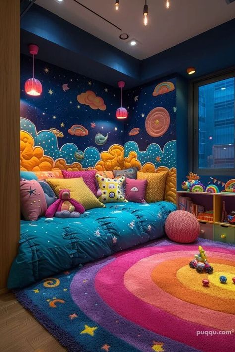 Apr 22, 2024 - This Pin was discovered by Evelyn Chusid. Discover (and save!) your own Pins on Pinterest Under The Sea Themed Bedroom, Aesthetic Kids Room, Affordable Bedroom, Colorful Kids Room, Modern Kids Room, Playroom Ideas, Baby Room Design, Cute Bedroom Decor, Big Girl Rooms