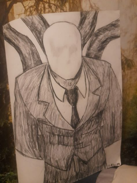 Creepy Pasta Drawings Pencil, Easy Creepy Drawing Ideas Dark Art, Slenderman Drawings, Slenderman Sketch, Slenderman Drawing, Slender Man Drawing, Creepy Pasta Drawings, Creepypasta Drawing, Creepypasta Art