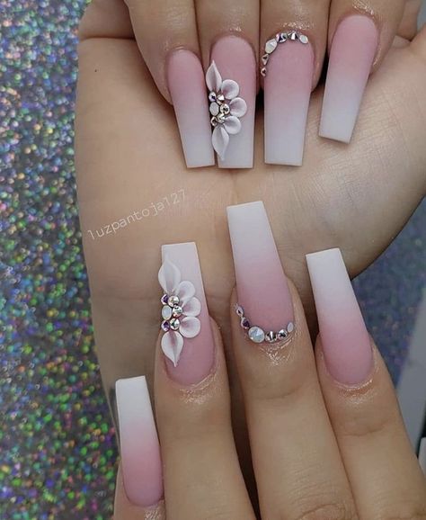 Ombré Pink Nails, Anniversary Nails, Nails Floral, Nails Dip, Purple Acrylic Nails, Red Acrylic Nails, Fancy Nails Designs, Ombre Acrylic Nails, Nails 2022