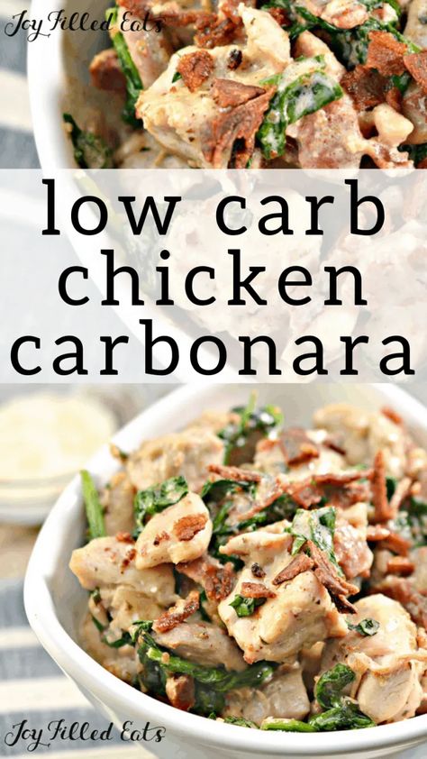 Chicken Carbonara Keto, Gluten Free Chicken Pasta Recipes, Healthy Chicken Carbonara, Carbonara Recept, Chicken Carbonara Recipe, Chicken Carbonara, Boiled Egg Diet Plan, Carbonara Recipe, Joy Filled Eats