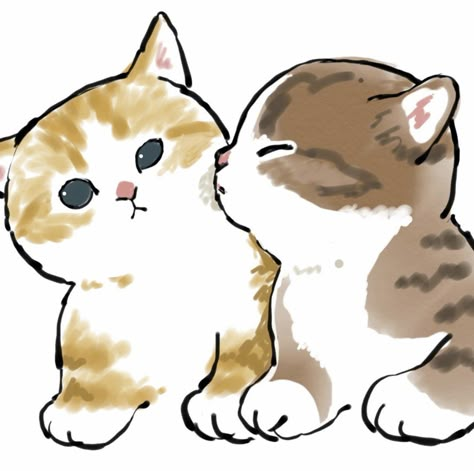 Ciao Salut Cat, Mofusand Cats, Mofu Sand, Sand Cat, Kitten Drawing, Cute Cat Drawing, Drawing Faces, Drawing Cat, Cat Icon