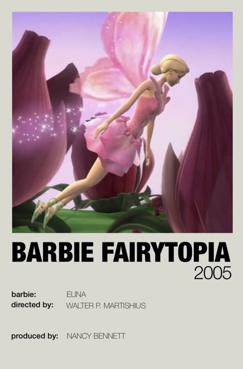 Barbie Movies List, Barbie Posters, Good Animated Movies, Animated Movie Posters, Old Cartoon Shows, Pink Wings, Barbie Fairytopia, Movies To Watch Teenagers, Movie Decor