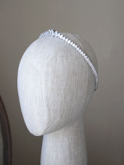 Shop the IVY Simulated Diamond Halo Tiara now! This stunning tiara is perfect for any special occasion. #tiara #bridal #wedding . #Tiaras_And_Crowns_Princesses #Headpieces_For_Brides #Luxury_Jewelry_Diamond #Vintage_Bridal_Tiara Wedding Tiara Veil Headpieces, Real Diamond Tiara, Tiaras And Crowns Princesses, Vintage Bridal Tiara, Halo Tiara, Tiara Bride, Royal Bride, Tiara Accessories, Wedding Tiara Hairstyles