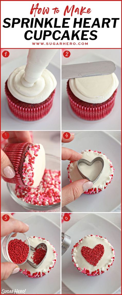 Valentine’s Day Cupcake Recipes, Valentine's Sweets Ideas, Foods For Valentines Day, Easy Valentines Cupcake Ideas, Diy Valentines Cupcakes, Valentines Cupcake Ideas For Kids, Heart Shaped Cupcakes Decorating, Valentines Day Cupcake Recipes, Valentine's Desserts For Kids