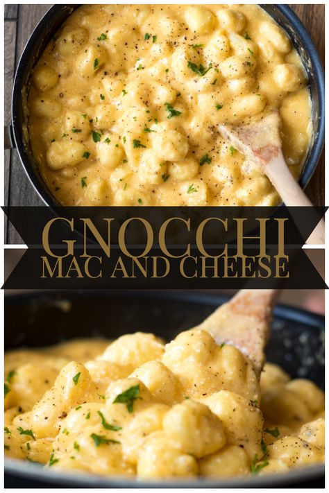 Gnocchi Mac and Cheese Mac N Cheese Gnocchi, Gnocchi And Cheese Recipes, Mac And Cheese Gnocchi, Gnocchi Mac And Cheese Baked, Gnocchi And Cheese, Crockpot Gnocchi Recipes, Cheese Gnocchi Recipes, Gnocci Meals Easy, Simple Gnocchi Recipes