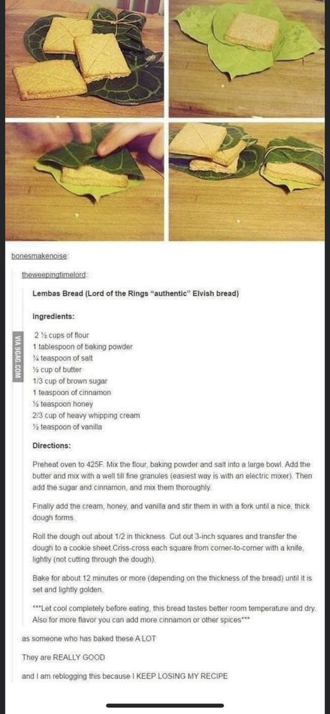 Lembas Bread! Lembas Bread Recipe, Lembas Bread, Bread Ingredients, Think Food, Bread Recipe, The Rings, Lord Of The Rings, Cooking And Baking, Bread Recipes