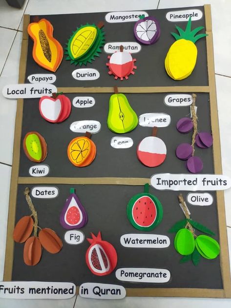 Fruit Crafts For Preschool Art Projects, Theme Fruits For Preschoolers, Fruits Activity For Kindergarten, Fruits Theme Preschool, Fruit Projects For Preschool, Grow Foods Chart, Fruits Arts And Crafts For Kids, Fruits Art And Craft For Preschool, Fruits Activity For Preschool