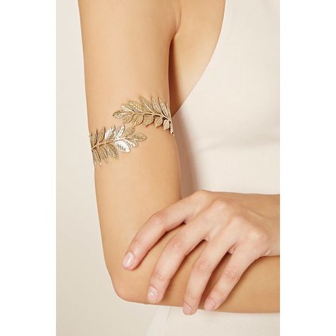 Etched Leaf Arm Bracelet ($4.90) ❤ liked on Polyvore featuring jewelry, bracelets, leaf jewelry, forever 21 jewelry, etched jewelry, leaves jewelry and forever 21 bangle Cincin Diy, Arm Cuff Jewelry, Arm Bracelet, Arm Jewelry, Chique Outfits, Arm Bracelets, Cuff Jewelry, Arm Cuff, Hand Jewelry