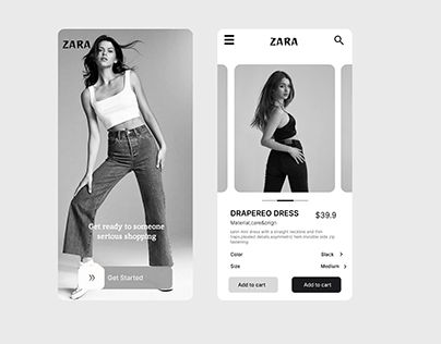 Zara App, Zara Clothing, Ux App Design, Ui Ux App, Design Ui, App Design, Zara, Graphic Design, Design