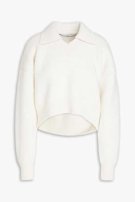 Discover great products at the best prices at Dealmoon. Alexander Wang Wool-blend polo sweater. Price:$230.40 at THE OUTNET Polo Sweaters Women, Beach Wear Outfits, Ink Clothes, Sweater Wool, Beach Wear Dresses, Polo Sweater, Sweater Sale, Sweaters Knitwear, Women's Tops