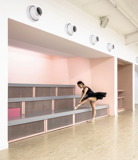 Gallery of STEPS Dance Academy / SKETCH - 4 Dance Studio Floor Plans, Dance School Architecture, Dance Studio Design Interiors, Dance Studio Lobby, Dance Studio Aesthetic, Dance Studio Floor, Dance Studio Design, Dance Studio Decor, Studio Floor Plans