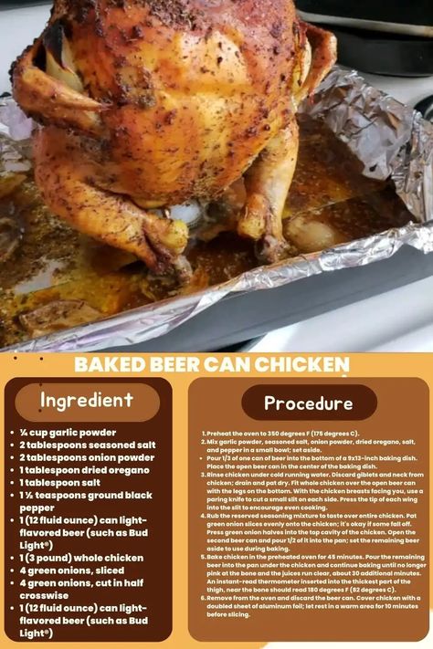 Oven Roasted Beer Can Chicken – Insta Cooked Beer Can Chicken In The Oven Recipe, Beer Can Turkey Oven, Baked Beer Can Chicken, Beer But Chicken In Oven, Beer Can Chicken In The Oven, Roasting A Whole Chicken In The Oven, Beer Chicken Oven, Beer Can Turkey, Chicken In Oven