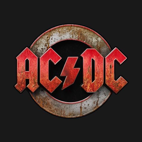 A high-voltage design celebrating AC/DC, capturing their electrifying energy and hard rock legacy, featuring bold imagery, powerful riffs, and the rebellious spirit that defines the band. Rock Band Logo Design, Ac Dc Logo, Band Logo Design, Acdc Logo, Rock Band Logos, Rock N Roll Art, Cover Band, Get Off Me, Tshirt Ideas