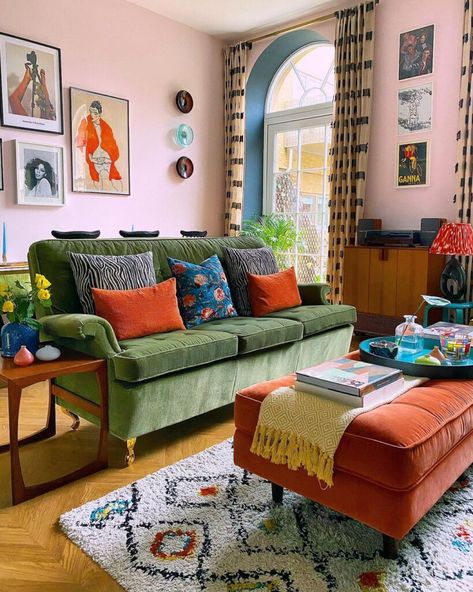 Office Idea, Colorful Interior, Colorful Interior Design, Deco Studio, Eclectic Living Room, Apartment Inspiration, Living Room Inspo, Eclectic Home, Dream House Decor