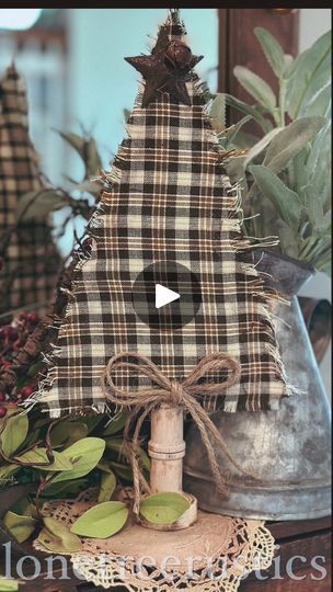 57K views · 1.2K reactions | Have you ever used a metal steel brush to fray your fabric?! Check out how I made this cute little no-sew DIY ‘Frayed Fabric Tree’! 🌲 Simply made… 🤎 #diy #christmasinjuly #Christmas #christmastree #fabric #nosew #craft #crafts #easydiy #diycrafts | Lone Tree Rustics | Lone Tree Rustics · Original audio Rag Tree, Fabric Trees, Frayed Fabric, Diy Natal, Fabric Tree, Winter Decorating, Fabric Christmas Trees, Preschool Arts And Crafts, Homespun Fabric