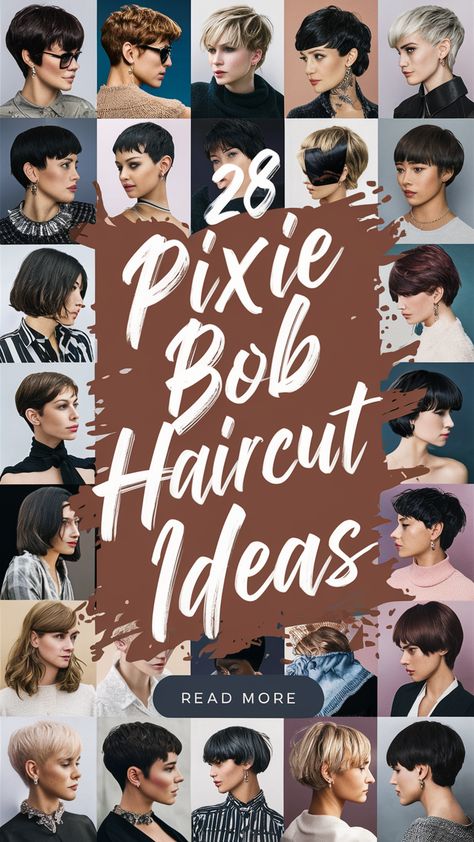 Stunning Pixie Bob Haircuts Ideas for a Chic Transformation Pixie Bob Haircut For Round Faces, Very Short Pixie Haircut For Thick Hair, Angled Pixie Bob, Pixies For Fine Hair, Pixie Bob Haircut For Fine Hair, Stacked Bob Haircut For Fine Hair, Growing A Pixie Into A Bob, Thick Pixie Cut, Layered Pixie Bob