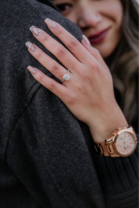 Engagement Photo Nails, Cuffin Nails, Engagement Nail, Photo Nails, Engagement Nails, Nail Pictures, Marble Nails, Engagement Shoot, Engagement Photo