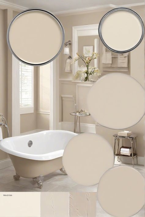 bathroom paint colors, best bathroom paint, bathroom painting ideas, bathroom remodel ideas Accessible Beige Bathroom Cabinets, Update Beige Tile Bathroom, White And Beige Bathroom Ideas, Beige Bathroom Cabinets, Accessible Beige Bathroom, Beige Bathroom Paint, Cream Colored Bathrooms, Beige Bathroom Walls, Accessible Beige Sw