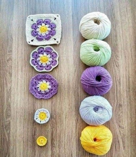 Háčkované Lemy, Crochet African Flowers, شال كروشيه, African Flowers, Scarf Knitting, Crochet Blocks, Slippers Pattern, Beginners Knitting, Crochet Flower Tutorial