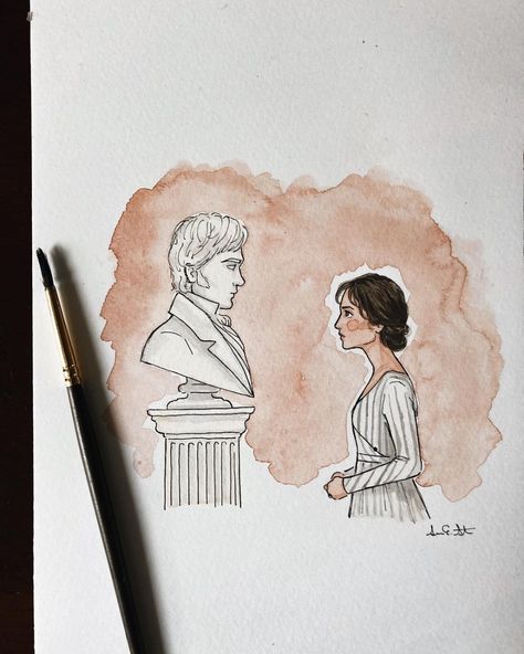 Summer Stokes (@summerstokesart) • Instagram photos and videos Illustration Wall Art, Print Book, Arte Sketchbook, Arte Fantasy, Pride And Prejudice, Book Lovers Gifts, Watercolor Illustration, Art Sketches, Book Lovers