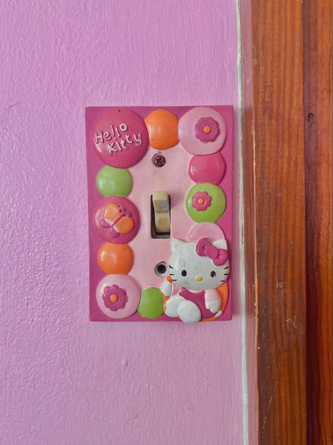 Sleepover Birthday, Sleepover Birthday Parties, Light Switch Plates, Switch Plates, Light Switch, Dorm Room, Birthday Parties, Hello Kitty, Bubbles