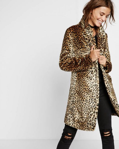 Leopard Fur Coat, Long Parka Jacket, Brown Shawl, Stand Collar Coat, Leopard Print Outfits, Leopard Coat, Leopard Print Coat, Winter Trench Coat, Long Parka