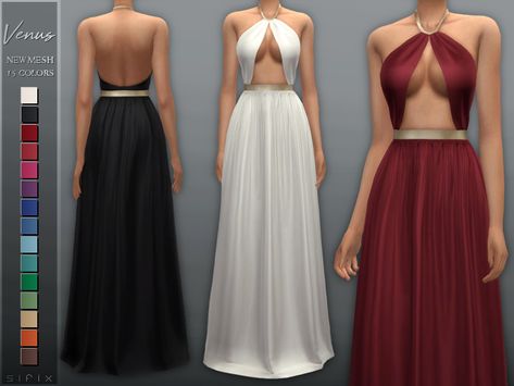 Sims 4 Challenges, The Sims 4 Pc, Cc Shopping, Sims 4 Dresses, Sims 4 Mm, Sims4 Clothes, Sims 4 Cc Packs, Cc The Sims 4, Venus Dresses