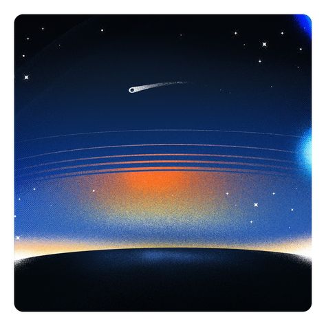 Comet Illustration, Spaceship Illustration, Futurism Art, Presentation Design Template, Celestial Art, Retro Futuristic, Sky And Clouds, Retro Futurism, Science Art