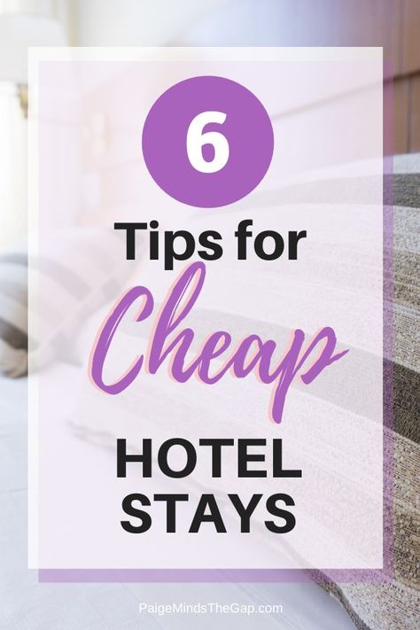 Tips for Finding Cheap Accommodation for Your Next Vacation | Hotels and accommodations can be a huge expense when traveling, but finding cheap hotels can be really simple! If you want to find the cheapest accommodation possible anywhere in the world, then follow these tips. Follow these travel tips and you'll be on your way to cheap hotels stays! #budgettravel #traveltips #cheaptravel #budgettraveltips #travelsavingmoney | Find more travel tips at PaigeMindsTheGap.com Hotel Rewards Programs, Cheap Hotel, Budget Travel Destinations, Travel Savings, Mind The Gap, Hotel Price, Hotel Stay, Budget Travel Tips, Cheap Hotels