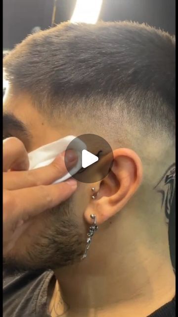 Sideburn Tattoos Men, Head Tattoos For Men, Back Of Head Tattoo, Small Neck Tattoos Men, Ear Tattoos For Men, Tattoo Cool, Head Tattoos, Face Tattoo, February 1