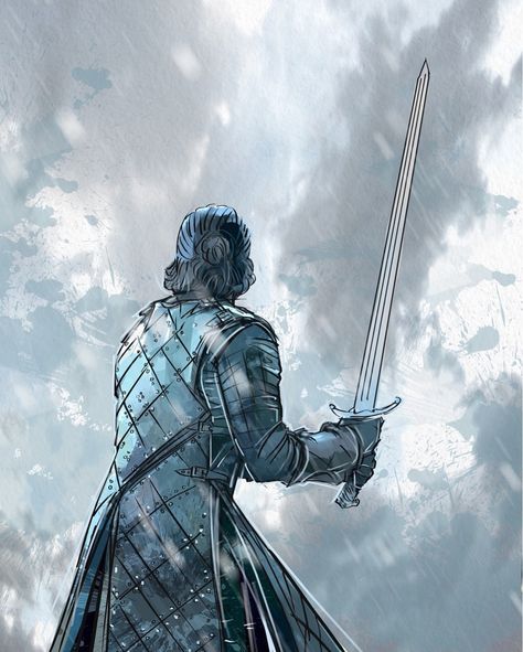 Jon Snow "Battle Of The Bastards". Jon Snow Painting, Jon Snow Tattoo Ideas, Jon Snow Battle, Jon Snow Tattoo, Jon Snow Wallpapers, Jon Snow Drawing, Jon Snow Fanart, Jon Snow Aesthetic, Jon Snow Art