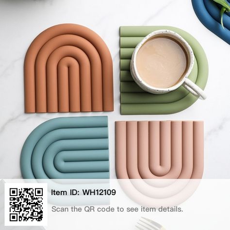 Silicone Trivet, Silicone Coasters, Soyut Sanat Tabloları, Fabric Coasters, Kitchen Fabric, Rv Parts And Accessories, Kitchen Pot, Tabletop Accessories, Cup Mat