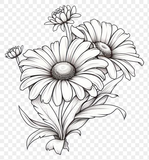 Daises Drawings, Daisy Outline Drawing, Simple Daisy Drawing, Daisy Line Art, Daisy Sketch, Cartoon Pencil Drawing, Daisy Outline, Daisy Flower Drawing, Floral Sketches