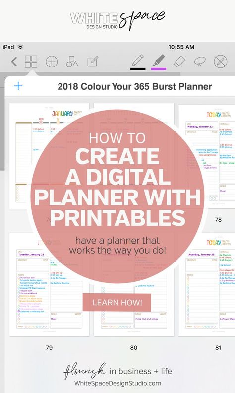 Create A Digital Planner, Digital Bullet Journal, Creative Planner, Planner Pdf, Digital Notebooks, Planner Kit, Diy Planner, Studio Design, Planner Paper