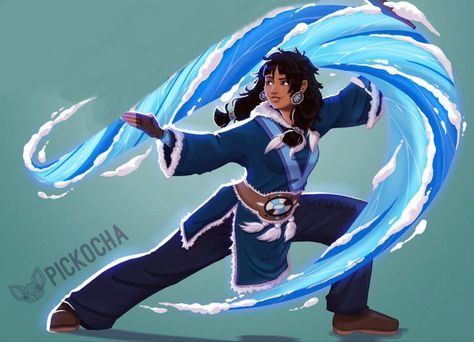 Water Tribe Character Design, Water Tribe Hairstyles, Atla Oc Water Tribe, Water Tribe Oc, Water Bender Oc, Atla Clothes, Water Core, Atla Oc, Avatar Drawing