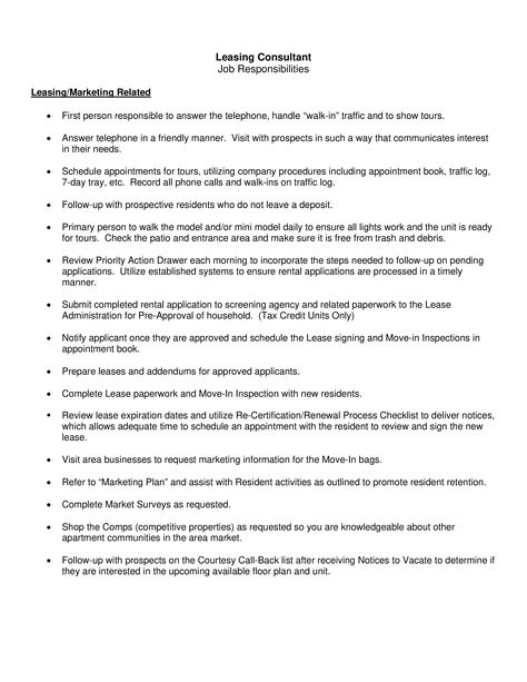 Leasing Marketing Consultant Job Description - How to create a Leasing Marketing Consultant Job Description? Download this Leasing Marketing Consultant Job Description template now! Leasing Consultant Organization, Leasing Consultant Tips, Leasing Agent Tips Apartments, Leasing Agent Tips, Leasing Marketing Ideas, Manager Skills, Property Management Marketing, Leasing Consultant, Resident Events