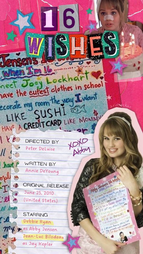 ⚠️ Use credit to post this picture ⚠️ #16wishes #16wishesaesthetic #aestheticedit 16 Wishes Movie Aesthetic, 16 Wishes Aesthetic, 16 Wishes Movie, Debbie Ryan, 16 Wishes, 2000s Posters, Disney Original Movies, Gma Network, Aesthetic 2000s