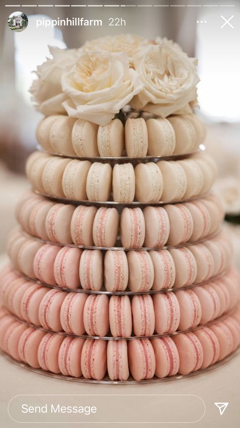 Ombre Macaron Tower, Baby Shower Macarons, Early Fall Wedding, Baby Shower Food For Girl, Early Fall Weddings, Macaron Tower, Shower Desserts, Baby Shower Desserts, Bridal Shower Food