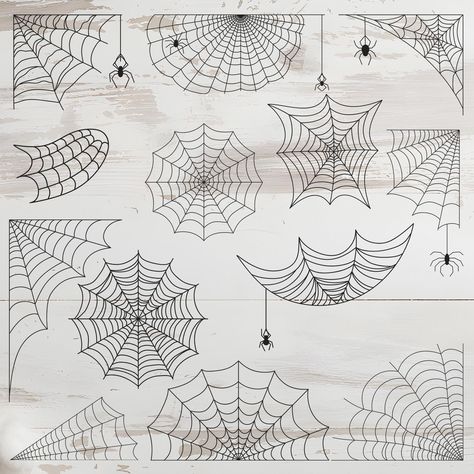 Spider Dangling From Web Drawing, Doodle Spider Web, Paint Spider Web, Spoder Web, Spider Web Sketch, Spider Web Doodle, Cobweb Drawing, Spider Hanging From Web, Scary Silhouettes