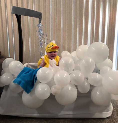 Rubber Duck Trunk Or Treat, Rubber Duck Costume, Duck Halloween Costume, Duck Costume, Duck Costumes, Duck Pins, Duck Pond, Parade Float, Trunk Or Treat