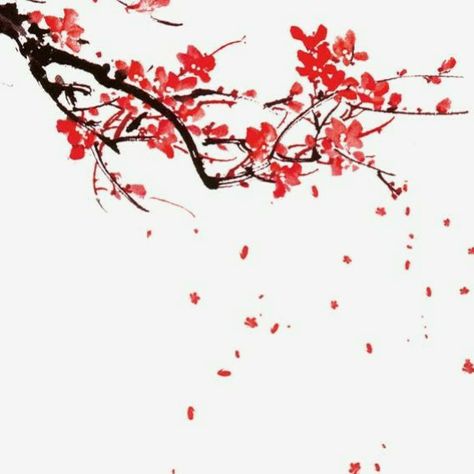 Haiku Poem, Haiku Poems, Basic Painting, Zentangle Tutorial, Chinese Paintings, Painting Skills, Xmas 2024, Red Blossoms, Sakura Flower