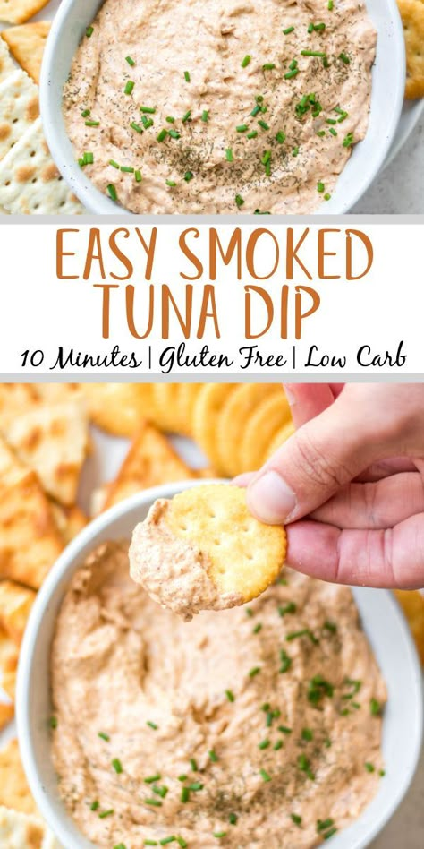 Smoked Tuna Dip Recipe, Fish Dip Recipe, Smoked Tuna Dip, Tuna Appetizer, Tuna Dip, Smoked Fish Dip, Healthy Dip Recipes, Smoked Tuna, Healthy Tuna